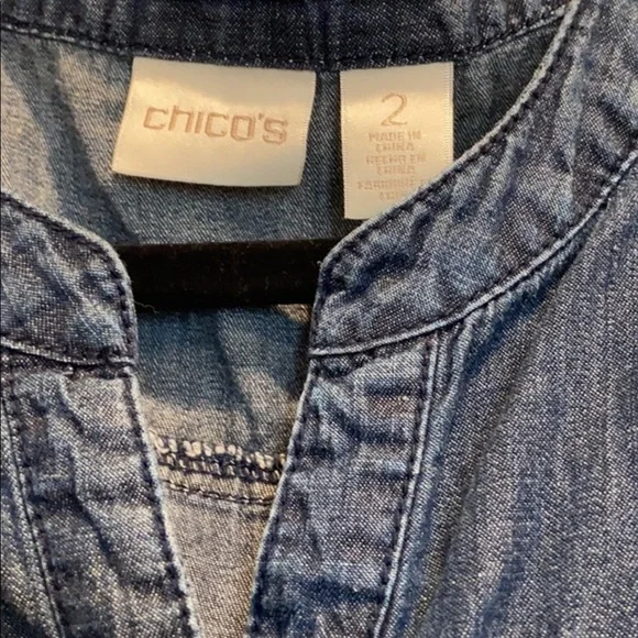 🍋Chico’s Denim Dress Size 2 - Picture 2 of 4